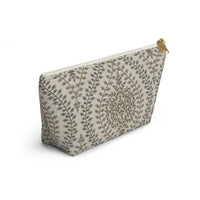 Mumbai Lace Accessory Pouch w T-bottom in Brown